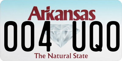 AR license plate 004UQO