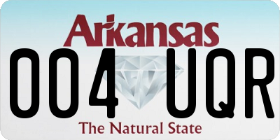 AR license plate 004UQR