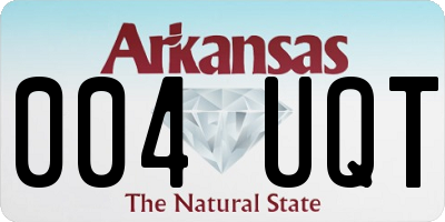 AR license plate 004UQT