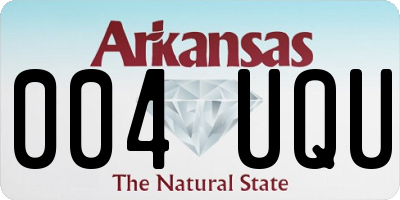 AR license plate 004UQU