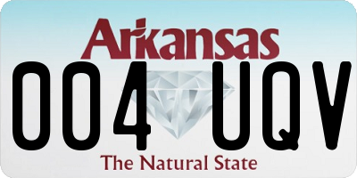 AR license plate 004UQV