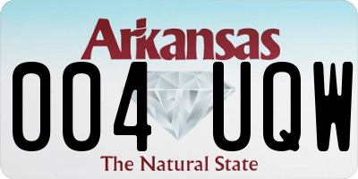 AR license plate 004UQW