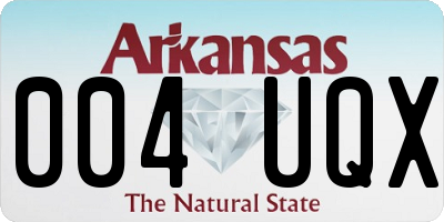 AR license plate 004UQX