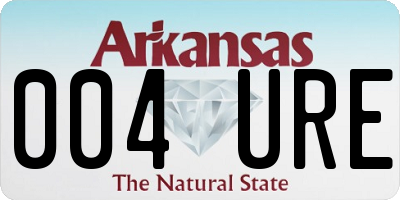 AR license plate 004URE