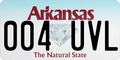 AR license plate 004UVL