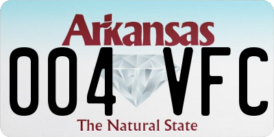 AR license plate 004VFC