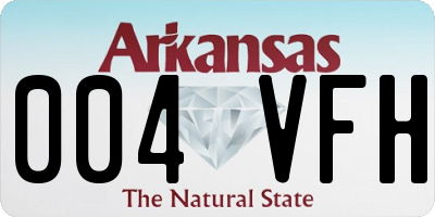 AR license plate 004VFH
