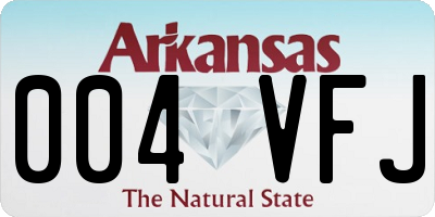 AR license plate 004VFJ