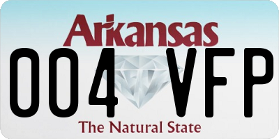 AR license plate 004VFP