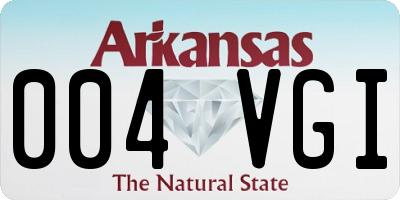 AR license plate 004VGI
