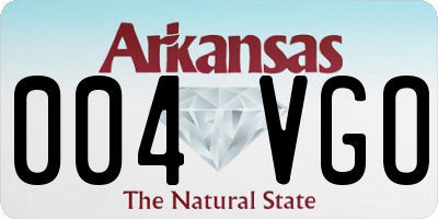 AR license plate 004VGO