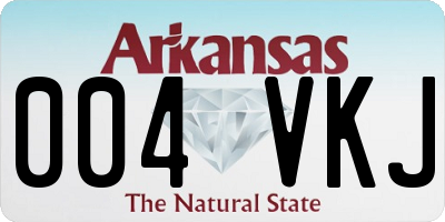 AR license plate 004VKJ