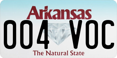 AR license plate 004VOC