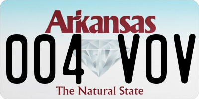 AR license plate 004VOV
