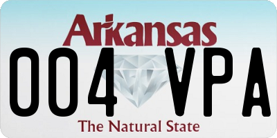 AR license plate 004VPA