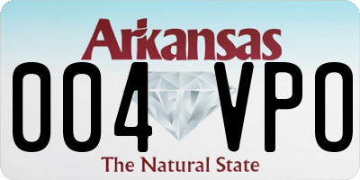 AR license plate 004VPO