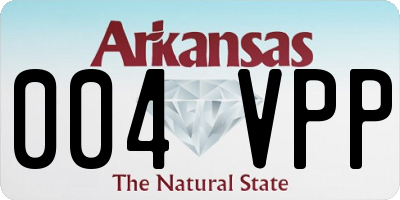 AR license plate 004VPP