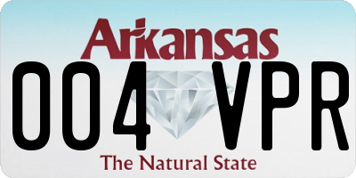 AR license plate 004VPR