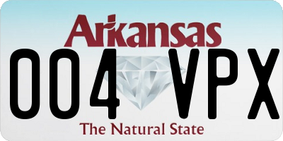 AR license plate 004VPX