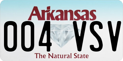 AR license plate 004VSV