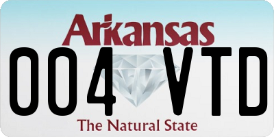 AR license plate 004VTD