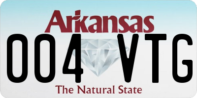 AR license plate 004VTG