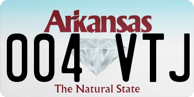 AR license plate 004VTJ