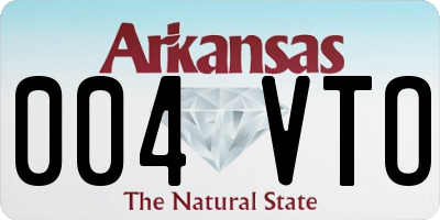 AR license plate 004VTO
