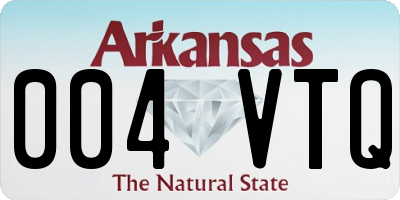 AR license plate 004VTQ