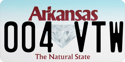 AR license plate 004VTW