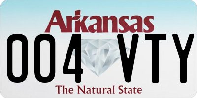AR license plate 004VTY