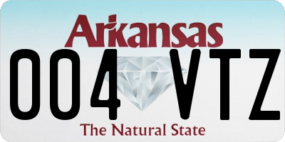 AR license plate 004VTZ