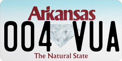 AR license plate 004VUA