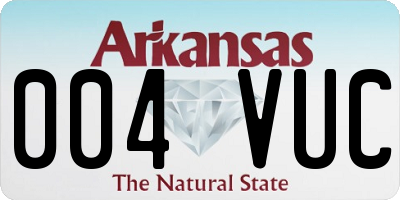 AR license plate 004VUC