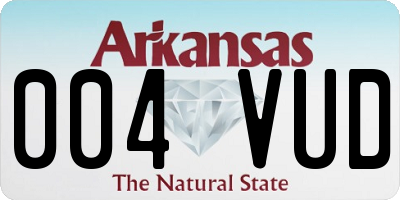 AR license plate 004VUD