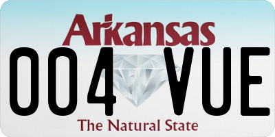 AR license plate 004VUE