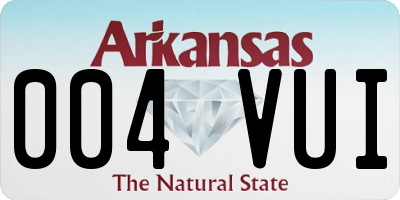 AR license plate 004VUI