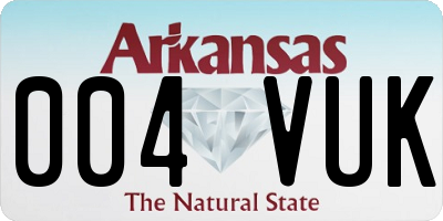 AR license plate 004VUK