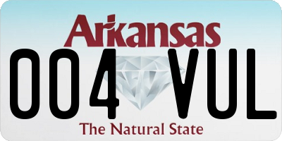 AR license plate 004VUL