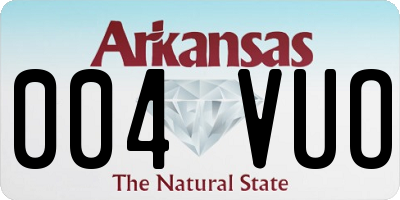 AR license plate 004VUO