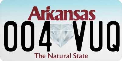 AR license plate 004VUQ