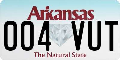 AR license plate 004VUT