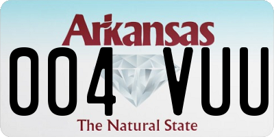 AR license plate 004VUU
