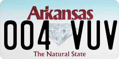 AR license plate 004VUV
