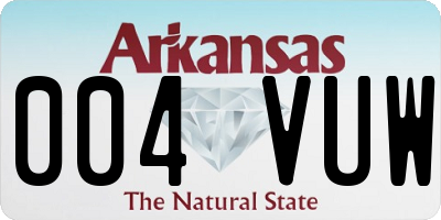 AR license plate 004VUW