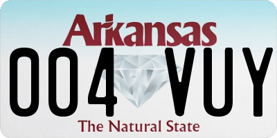 AR license plate 004VUY