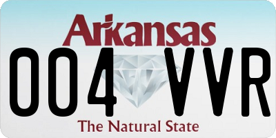 AR license plate 004VVR