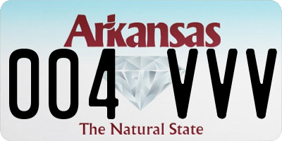 AR license plate 004VVV