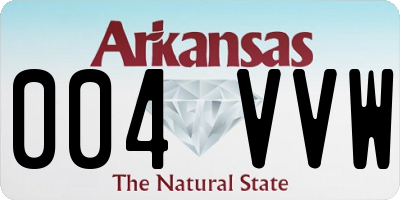 AR license plate 004VVW