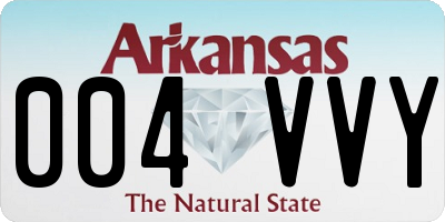 AR license plate 004VVY